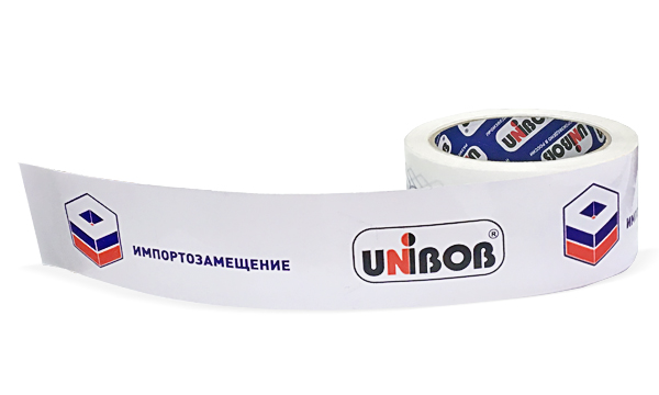 Клейкие ленты с нанесением печати (логотип) UNIBOB®